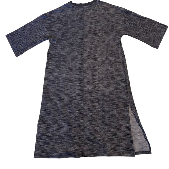 Secret Treasures Nightgown Lounge Dress Gray V-Neck 3/4 Sleeve Midi Split XL - Picture 3 of 6